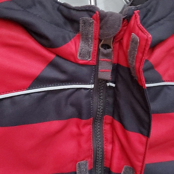 Cherokee Boys Warm Winter Jacket with Black and Red Horizontal Stripes Size 2T - Picture 4 of 14